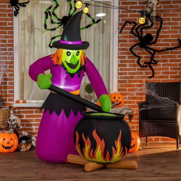 Home Accents Holiday 5 ft Bubbling Cauldron with LED Fire Halloween